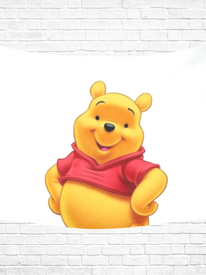 Winnie Pooh Wall Tapestry, Cotton Linen Wall Hanging