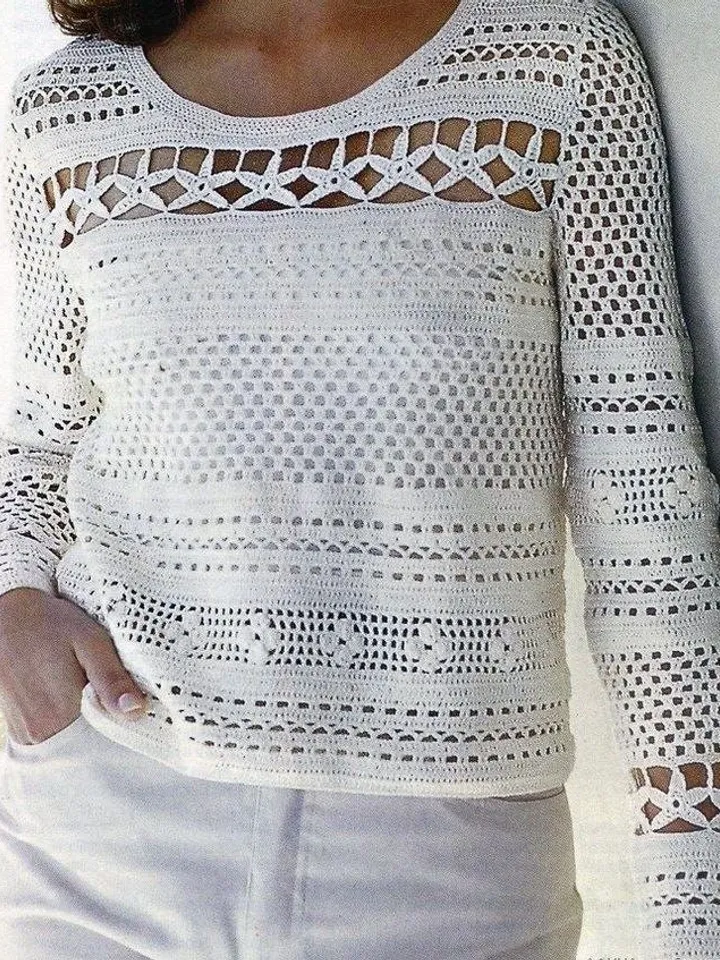 Pullover crochet pattern, summer sweater crochet pattern , women sweater pdf