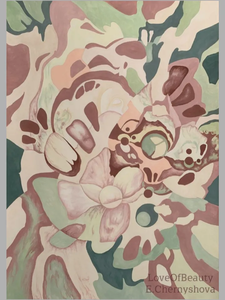 Fun abstract interior design painting