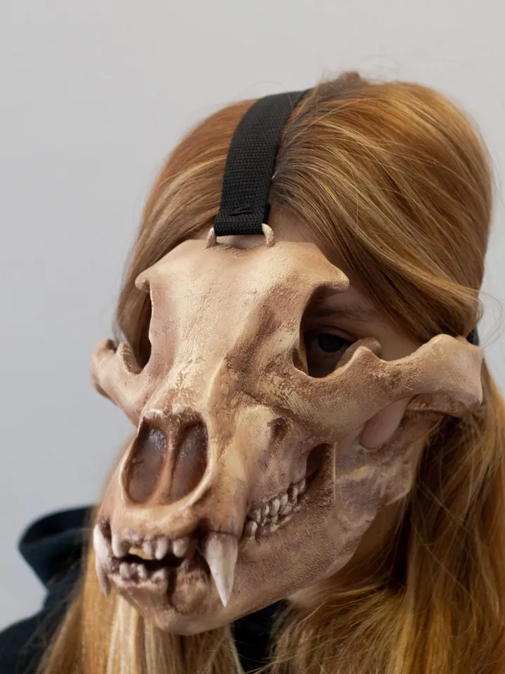 Bear Skull Mask, Realistic face Mask, Horror Mask, Animal Skull Mask, resin skull mask, realistic bear mask, burning man mask, shamanic mask