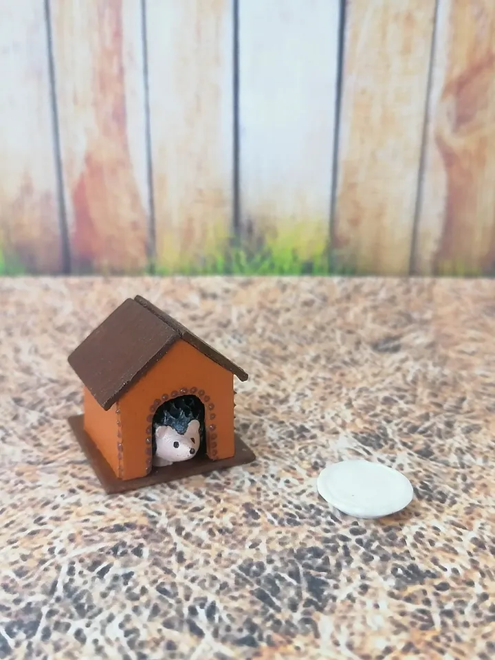 Hedgehogs for the doll house. Dollhouse miniature.1:12 scale.