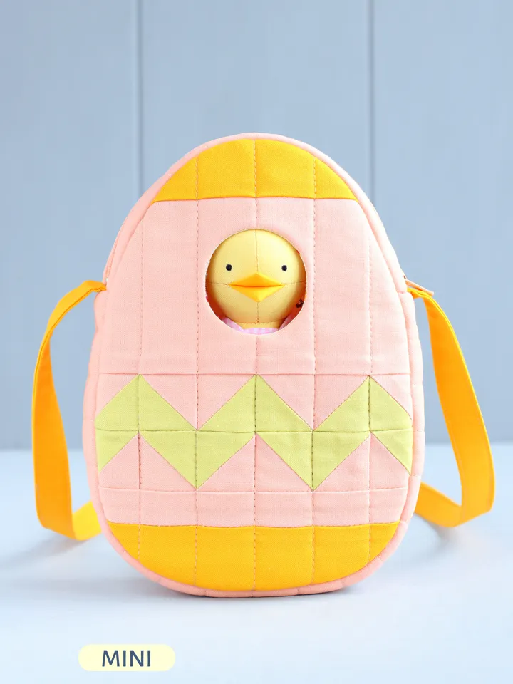 2 PDF Mini Chick Stuffed Animal and Easter Egg Bag Sewing Patterns Bundle