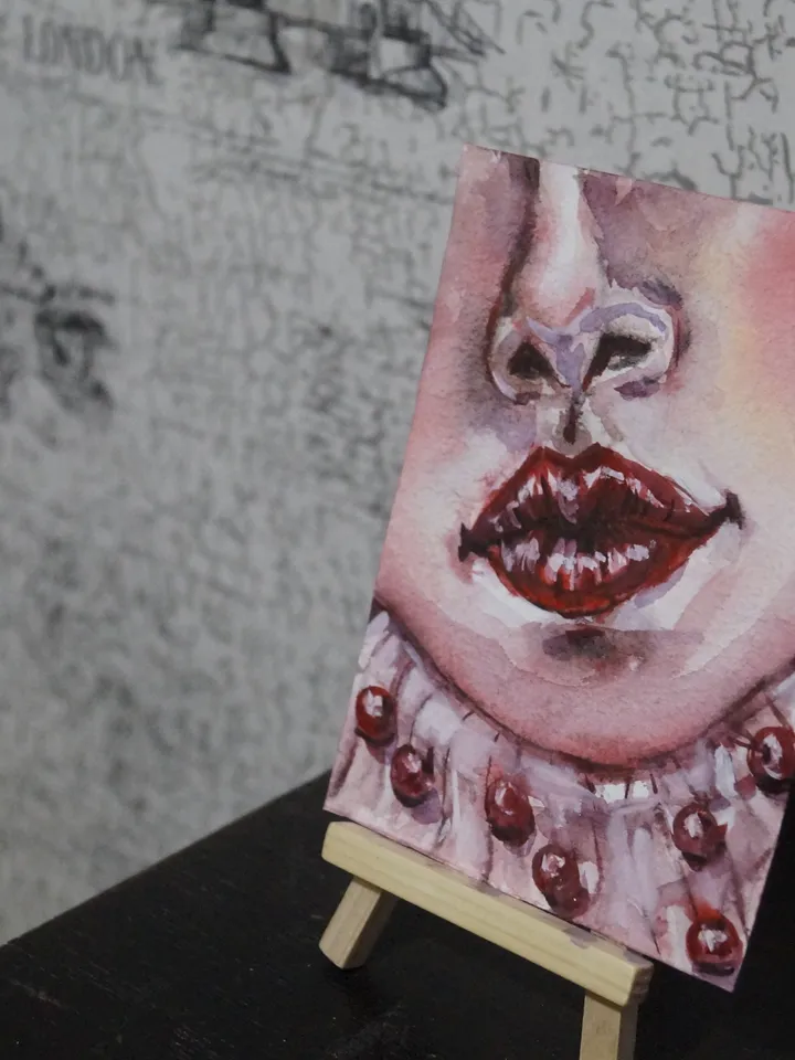 Watercolor sketch "Lips"