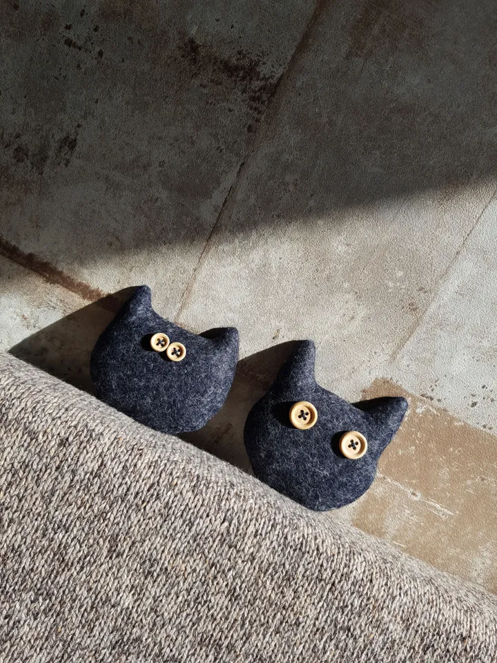 2 Felt Cats sewing patterns PDF, Halloween decor diy