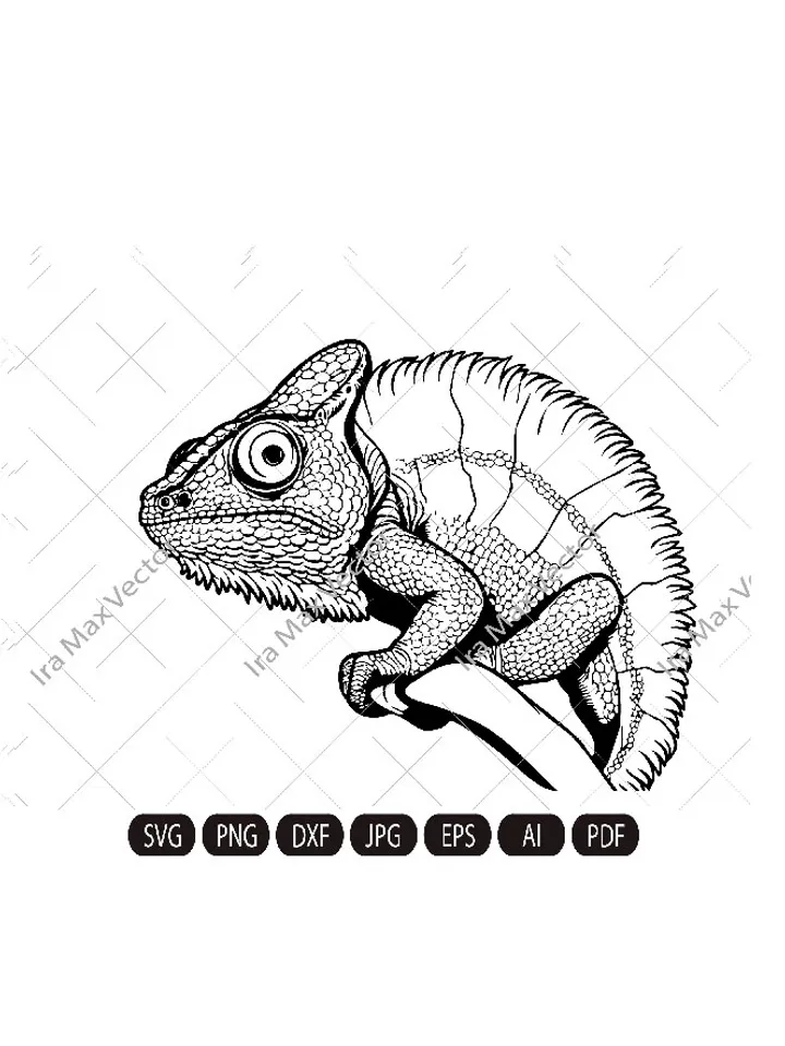 Chameleon SVG / Chamaeleons SVG / Lizard svg/ Blend Adapt Change Color / Cutting Files Silhouette Printable Clipart Vector Digital download