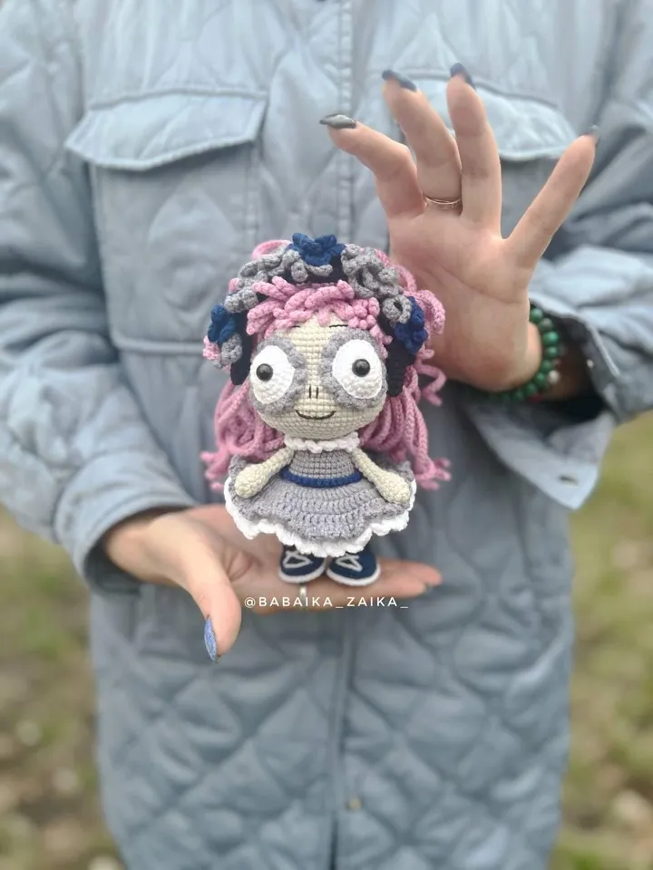 PDF Crochet Pink Muerte Doll Pattern, Halloween Pattern, Crochet Santa Muerte, Doll Crochet Pattern, Skull Doll, Monster Doll Pattern