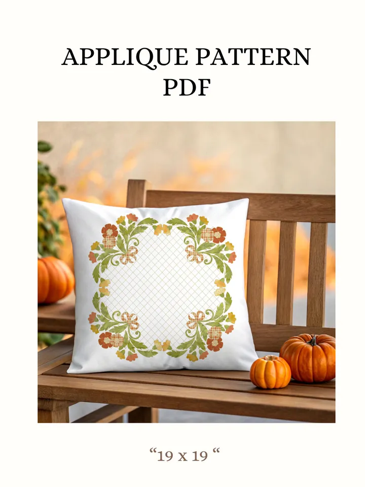 Pattern applique "Autumn Wreath" PDF