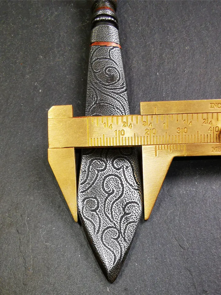 Gandhanra Tibetan Buddhist Ritual Implement ,Fire Vajra Sword of Manjushri,Made of Cold Iron inlaid with Copper