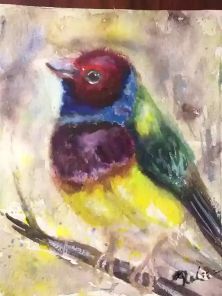 Bullfinch bird,colourful bird watercolor original painting,birds painting,small painting gift,kids room wall hanging,home decoration.