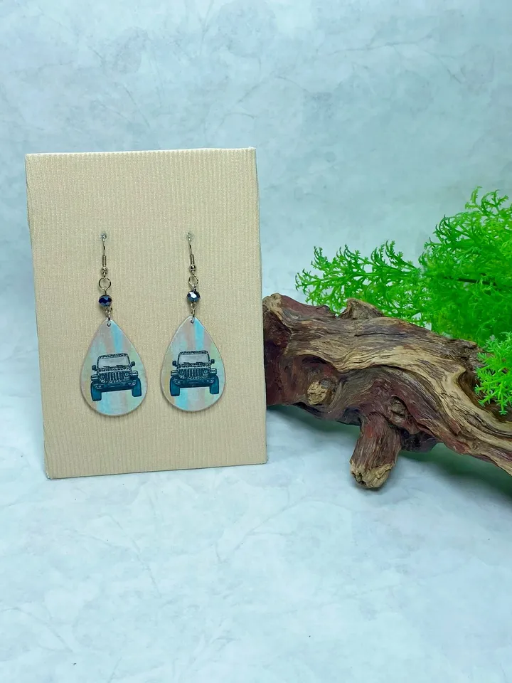 Creative handmade earrings. Bijouterie. Individual design.