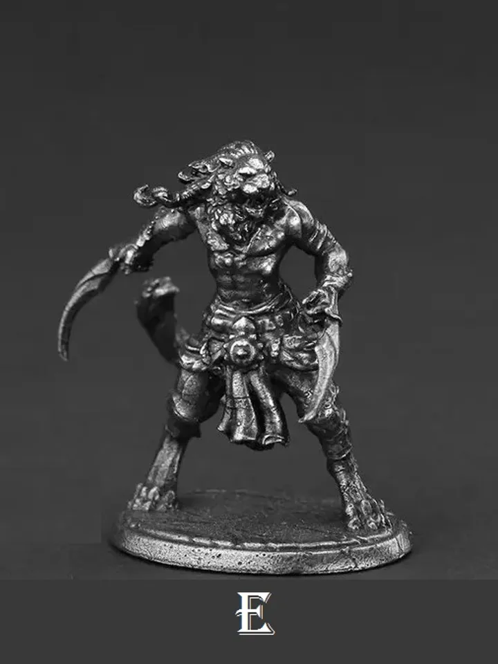Ancient Lion Tribe, tin miniatures, tabletop wargaming fantasy miniature figures.
