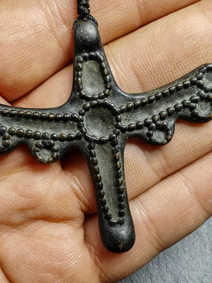 Authentic Tibetan Dragonfly Pendant,Thokcha Protection Charm, Gandhanra Antique Tibetan Buddhist Amulet,56×60mm