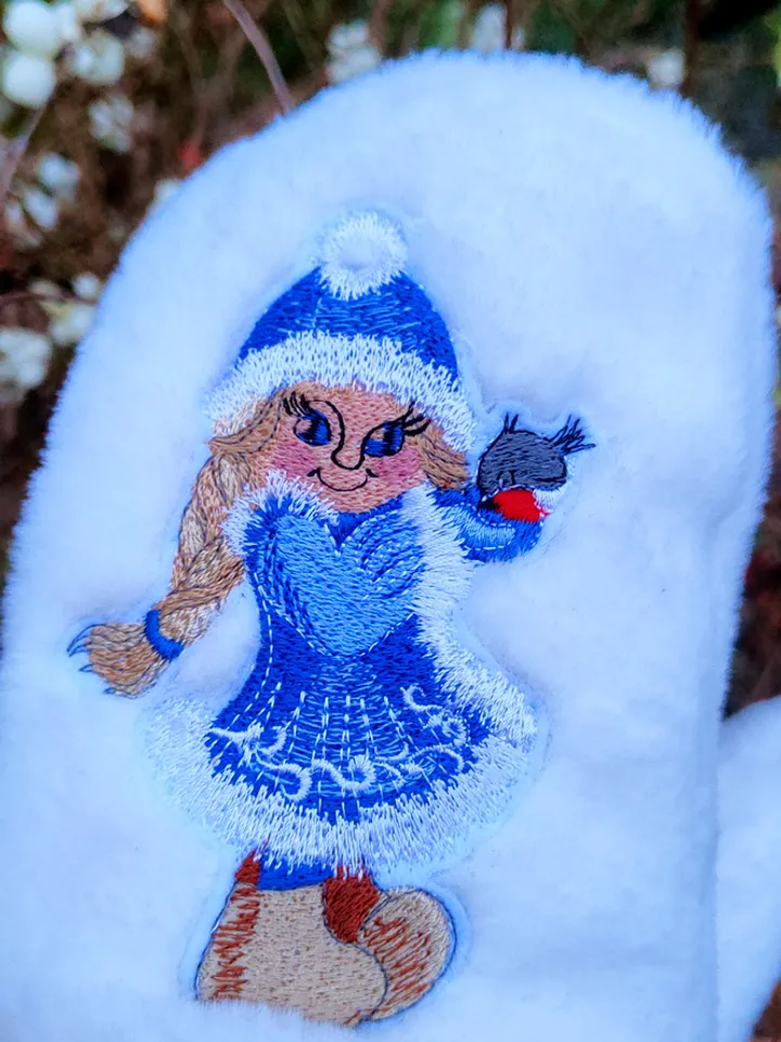Set: Snow Maiden, Snowman and bullfinches? machine embroidery designs