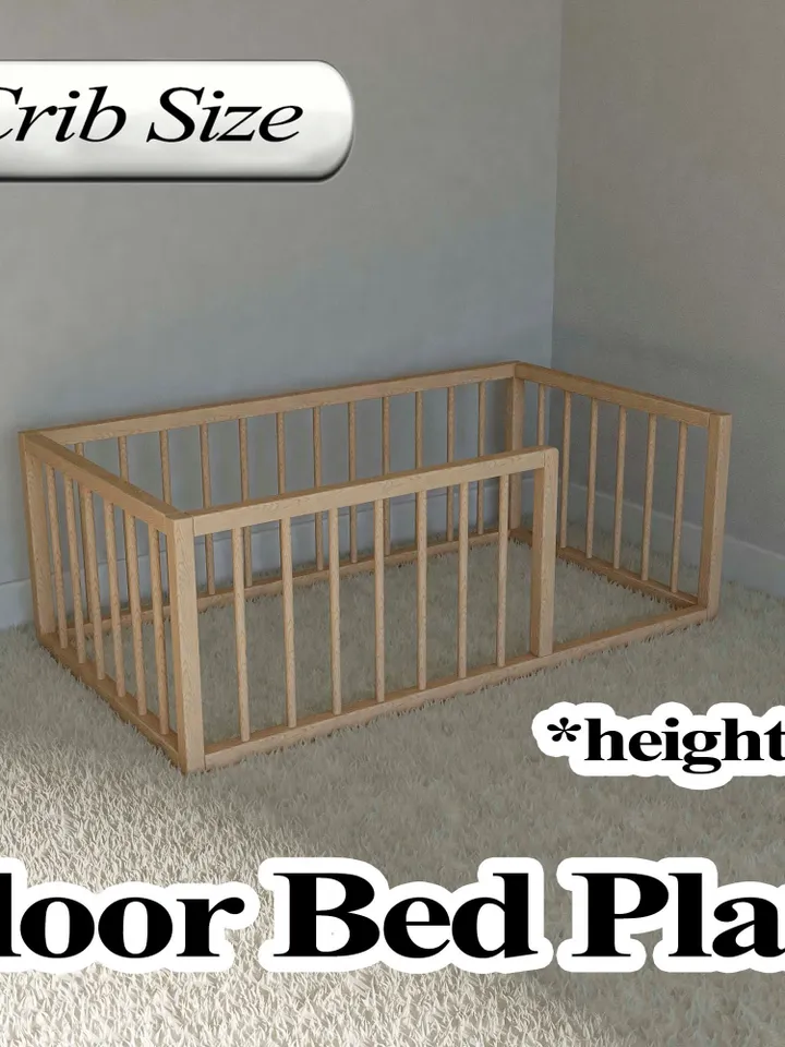 Montessori Floor Bed Plan, Crib Size, PDF, DIY