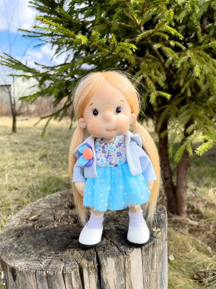 Handmade Textile Doll Art Doll Waldorf Doll Inspiration Birthday Gift for Girl