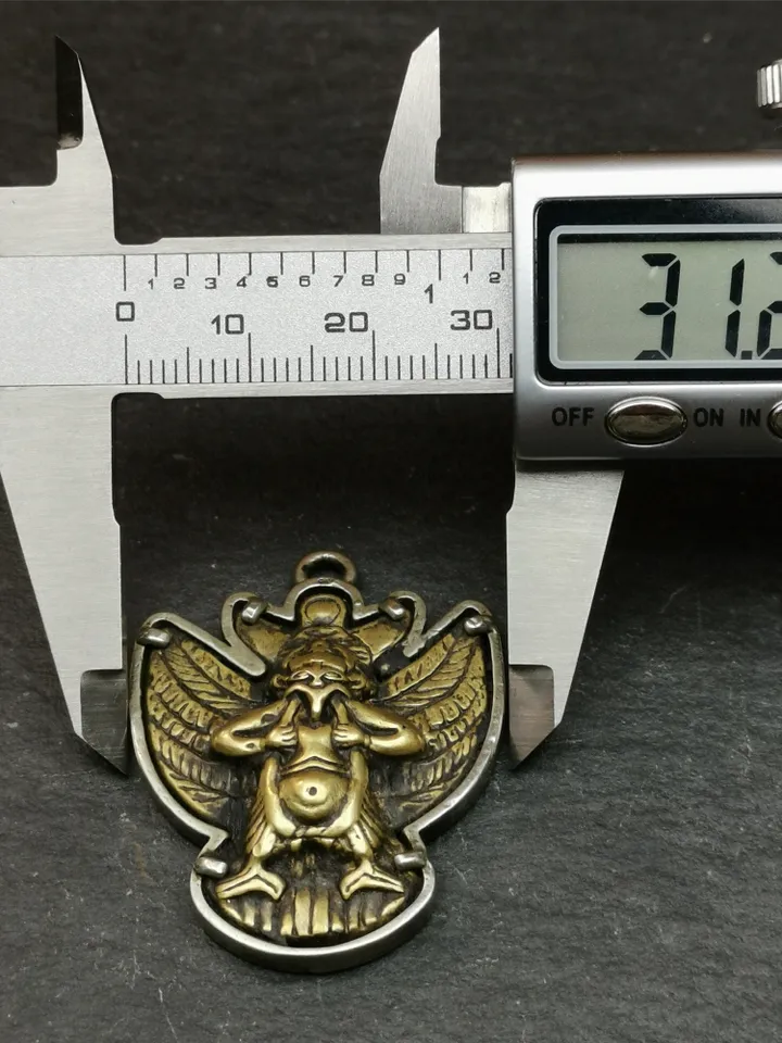Gandhanra Handmade Tibetan Buddhist Amulet,Garuda of Pendant,Inlaid with Vajra,1.57&quot; × 1.22&quot;