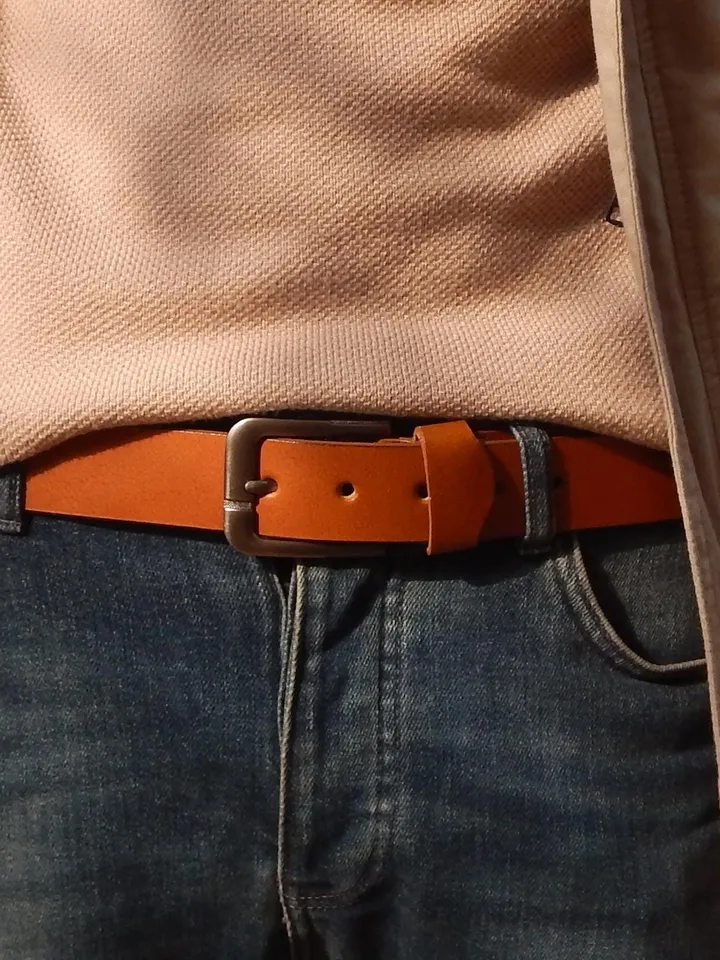 Men Western Genuine Full Grain Leather Belt Strap Handmade Cowboy Western Belt, Full Grain Leather Belt, Brown Leather Belt, Leather Belt.