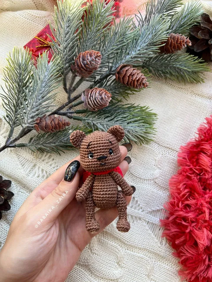 PDF Crochet Christmas Tree toys SET: Bunny, Candy, Teddy Bear Christmas Amigurumi Pattern Crochet Ornament Christmas Decor Tree Toys Pattern