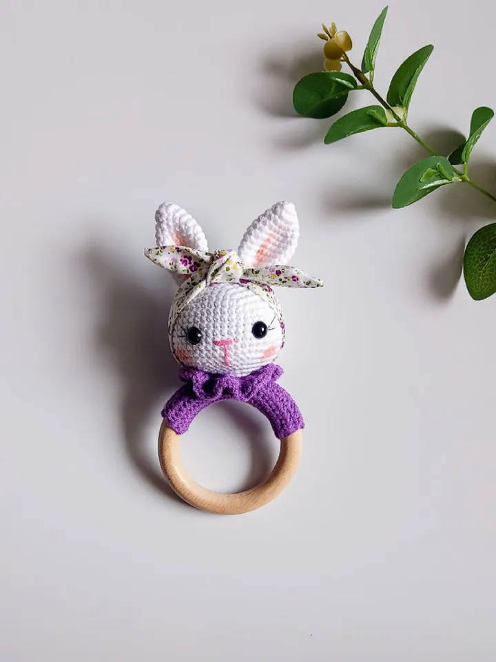 Personalized Doll Bunny Girl, Personalized Crochet Doll, Baby Toys, Baby Shower Gift Basket, Birthday Gift Box For Her