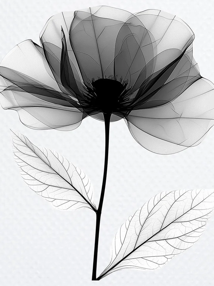 16 Abstract Black Flowers PNG Bundle, Flowers Printable Watercolor clipart sublimation, High Quality scrapbook PNG, Paper craft junk journal