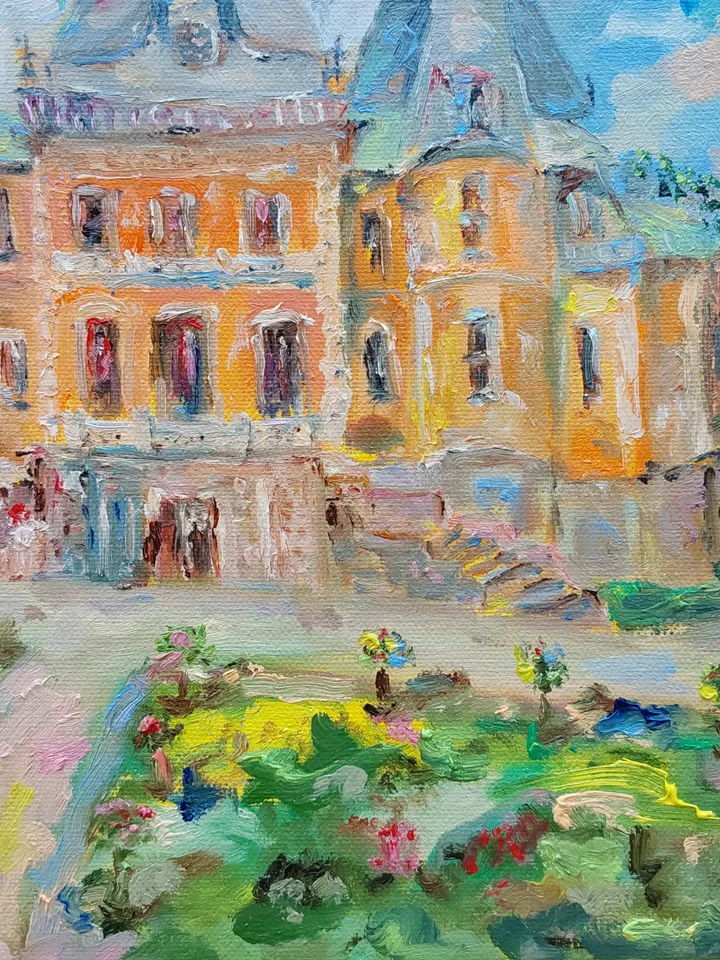 Oil painting on canvas "Massandra Palace" 40x30cm (16x12 inch)