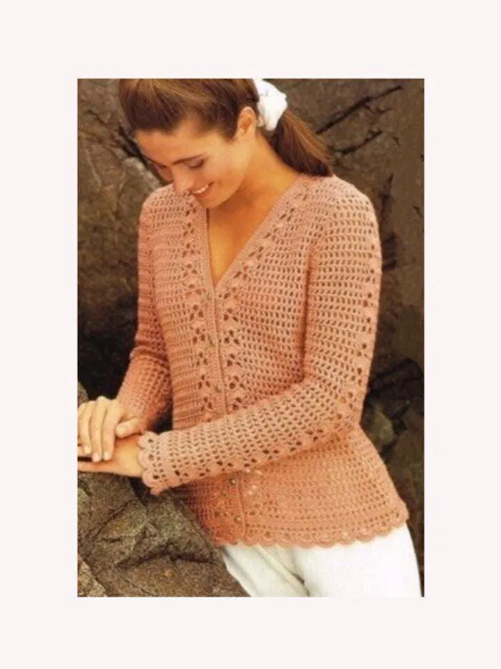 Crochet Cardigan pattern, ladies cardigan crochet, lace cardigan crochet pattern instant download