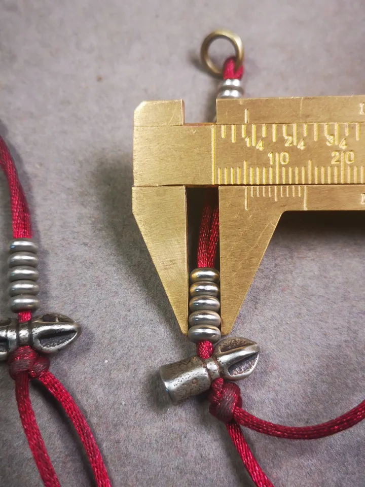 Gandhanra Handmade Tibetan Buddhist Mala Counters,Prayer Bead Counters,with Dorje and Vajra,Made of White Copper