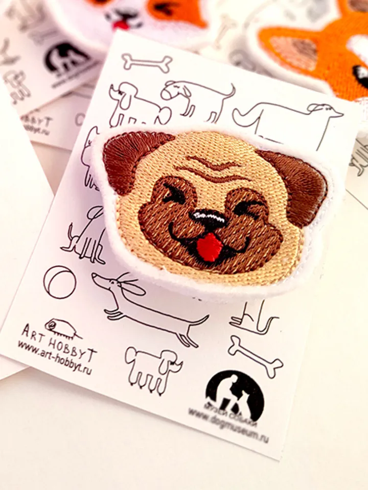 Machine embroidery design CUTE PUG