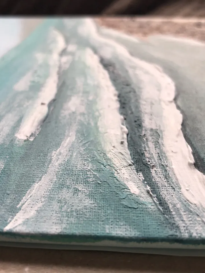 Sea original acrylic painting modern art kitchen painting 12 by 15 inches