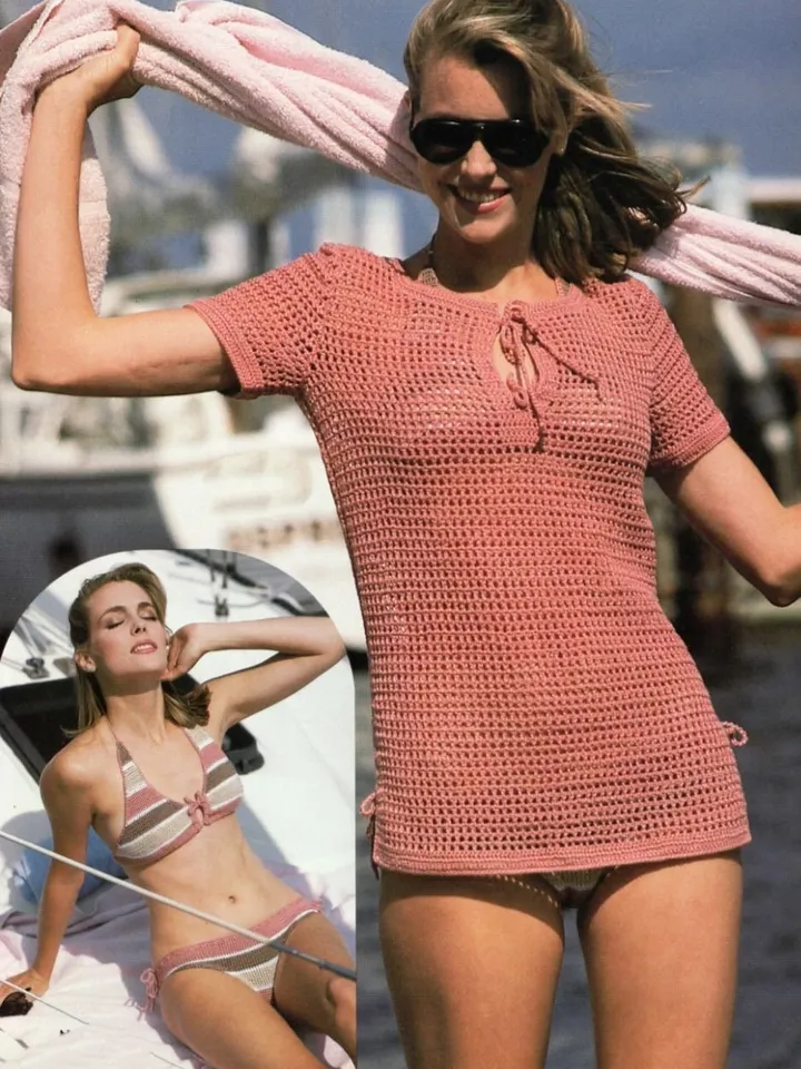 Crochet pattern tunic, beach tunic crochet, cover up crochet pattern, top crochet , bikini crochet pdf