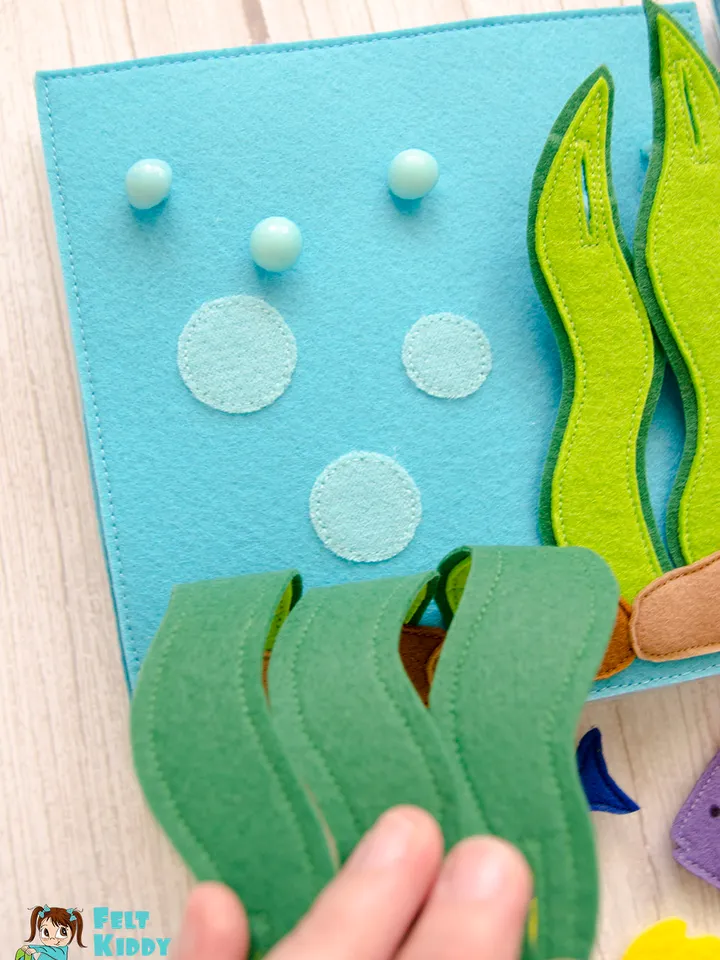 Quiet book page, Under the sea, Seaweed, Pattern and Tutorial, SVG files
