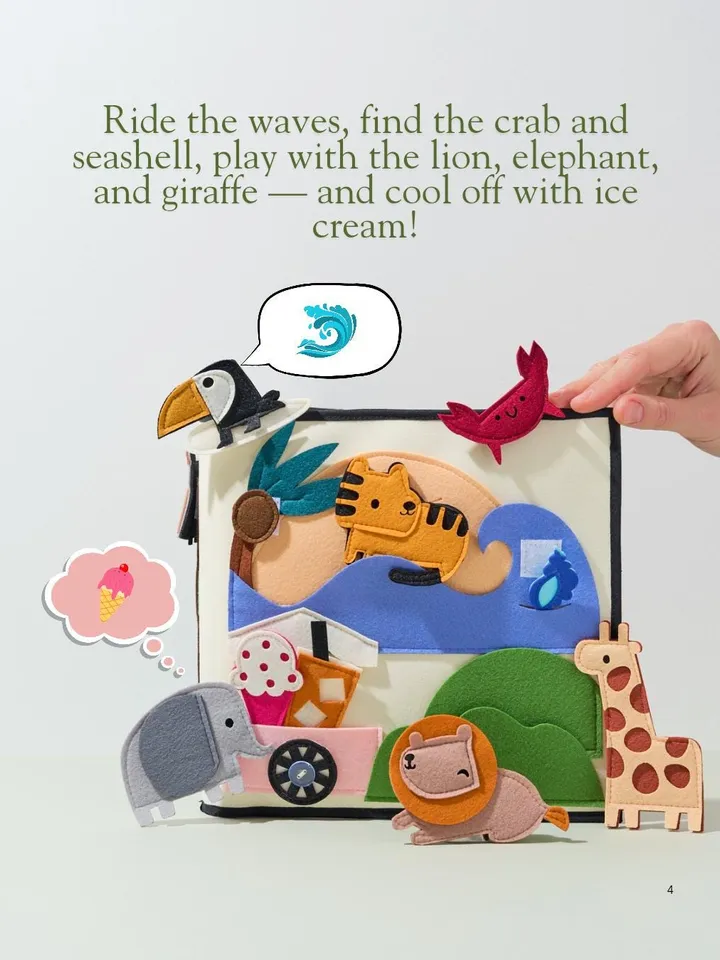 Felt Quiet Book Montessori Sensory Toys for Babies Forest Animals Travel Toy for Toddlers Handmade Baptism Gift Age 1â3 Kinderkrama