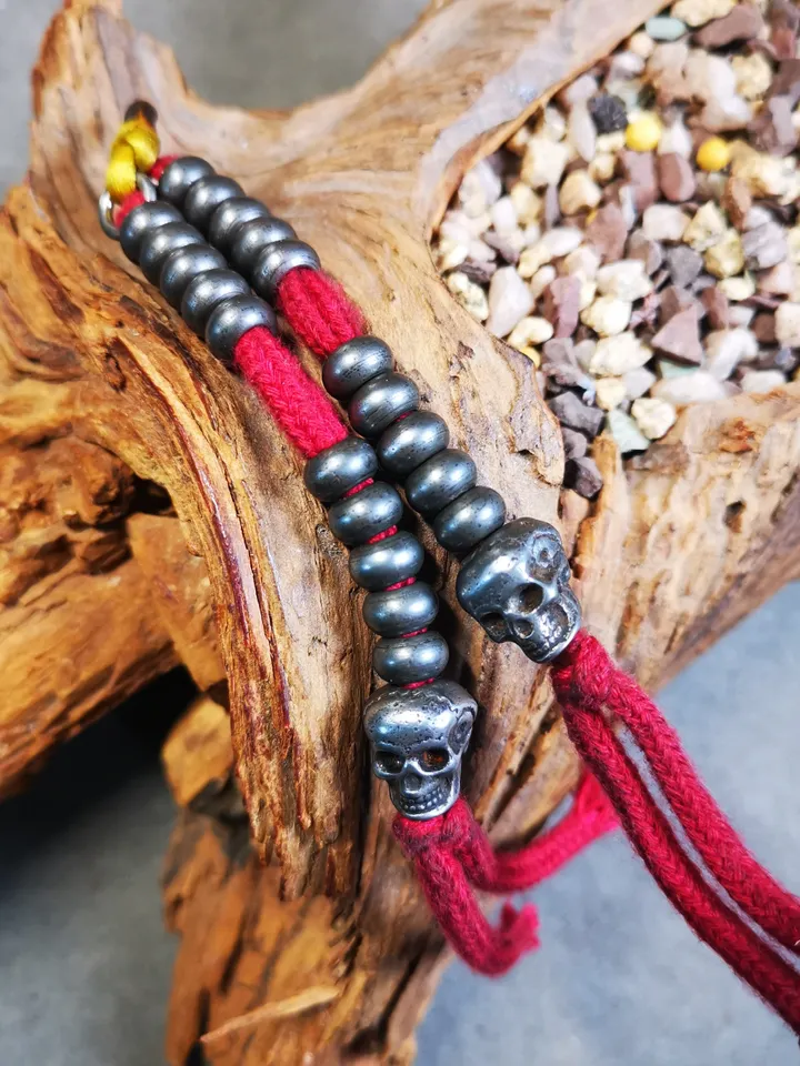 Gandhanra Handmade 7mm Cold Iron Tibetan Buddhist Prayer Bead Counters for 10-20mm Mala