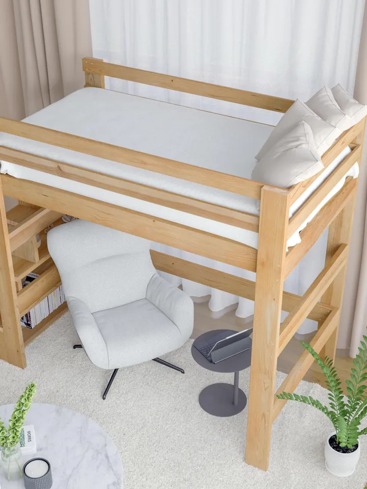 DIY PDF Twin Size Mattress Loft Bed with Stairs Plans - Twin Loft Bed Frame Tutorial & Easy Build Guide