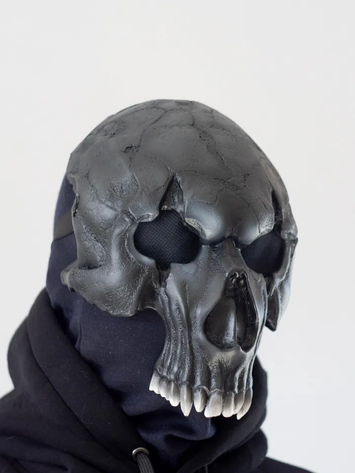 Black Balaclava mask, Monster mask, Demon Skull, Biker Mask, Halloween Mask Scary, Custom Cosplay Mask, Creepy Mask