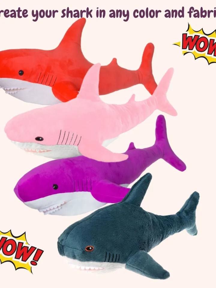 Shark Plush Sewing Pattern - PDF Digital Download - Plush Sewing DIY Project - Step-by-step tutorial - Shark Cushion, Fish Pillow