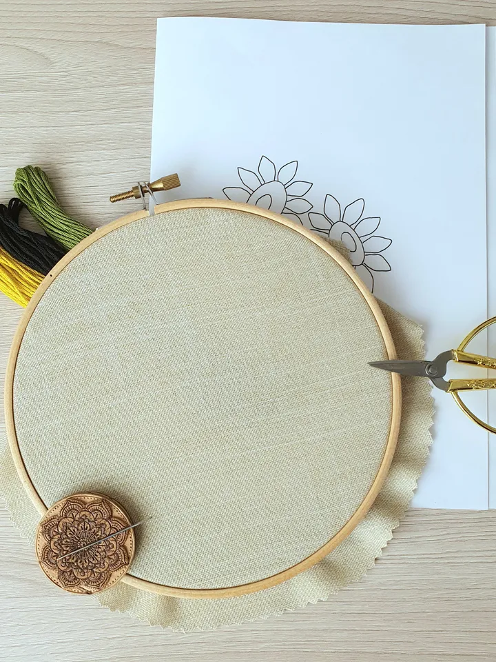 Sunflowers pattern pdf embroidery, Easy embroidery DIY
