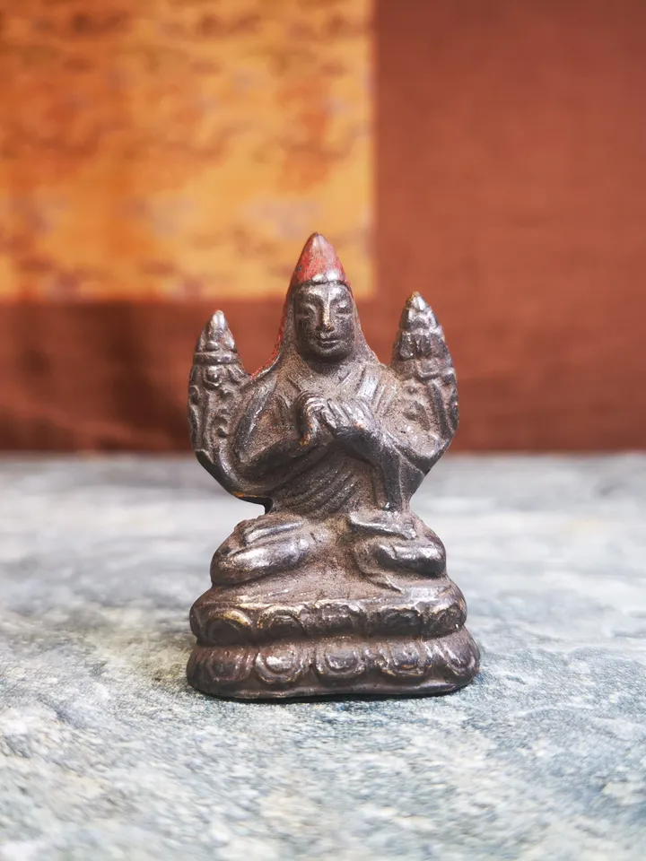 Gandhanra Antique Tibetan Buddhist Statue Je Tsongkhapa,Je Rinpoche,Lobsang Zhaba