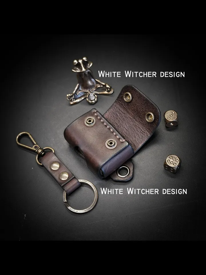Leather pattern to make keychain - case for Zippo. V5