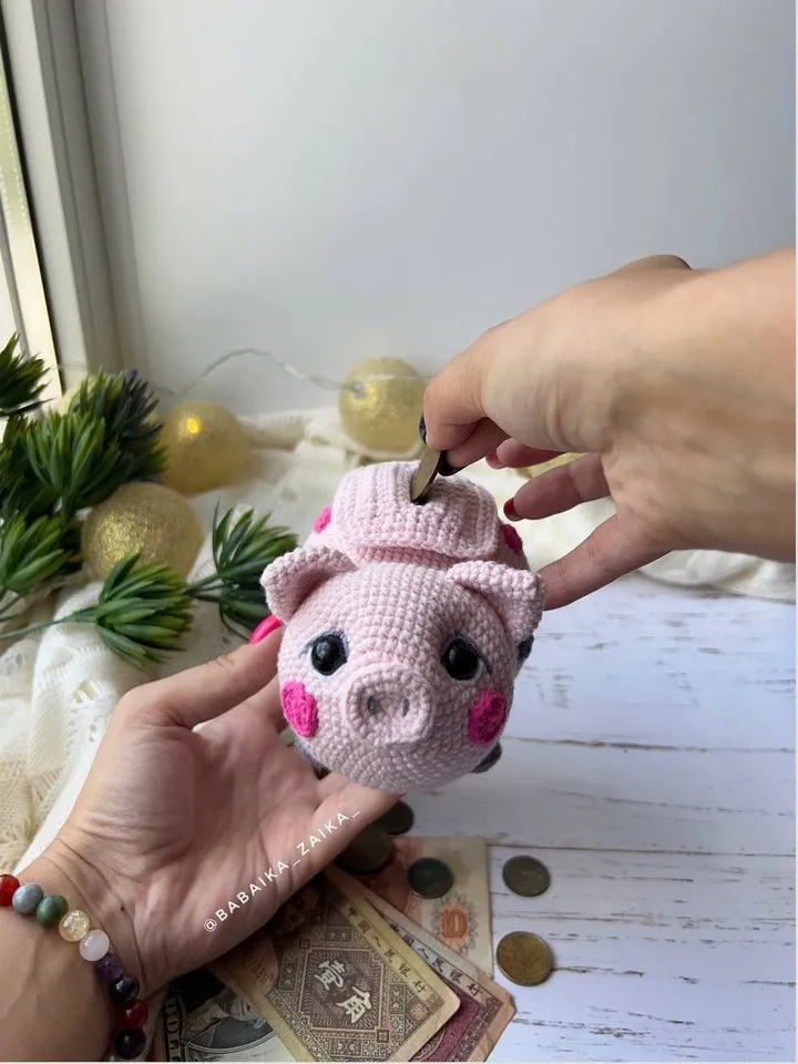 PDF Crochet Piggy Bank Pattern, Amigurumi pig pattern, Crochet pig, Cute pig, Animal pattern, Amigurumi baby pig doll, Crochet animal