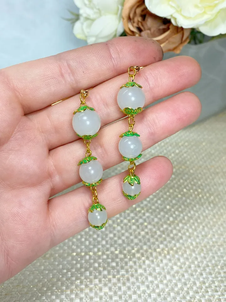 Earrings glow in the dark. Handmade jewelry.