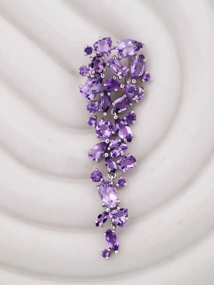 Women's Neck Pendant Silver 925 with Amethyst