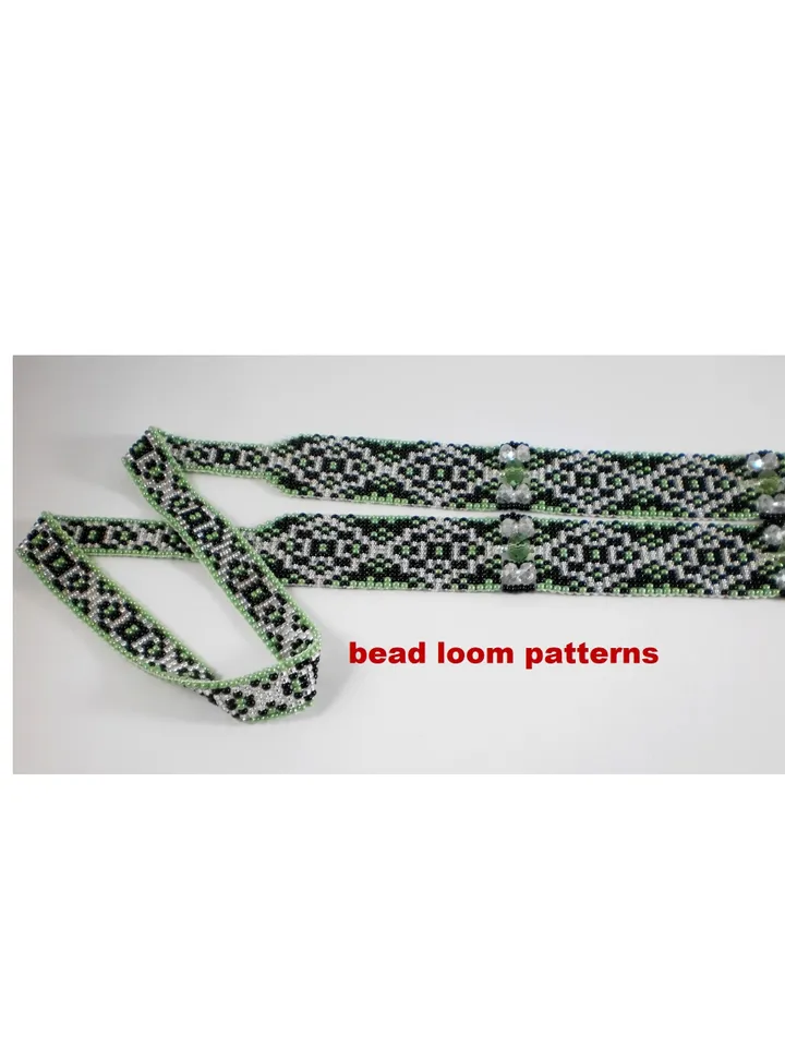 Bead loom patterns, schemes for a Gerdan-Split-Loom Necklace, Beading Loom only Pattern, Instant Download, PDF