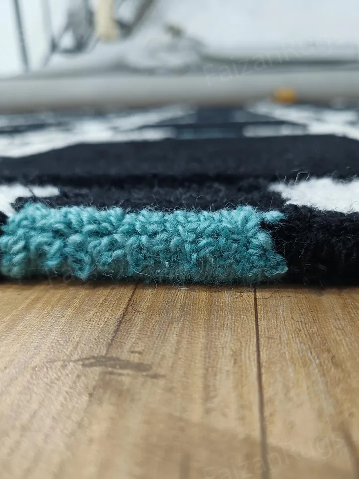 Buy 8x10 Evelina Kroon Hand Tufted Black Color Rug 100% Wool For Living Room, Bed Room, Kids Room In Any Size 10x14,10x12,9x12,8x10