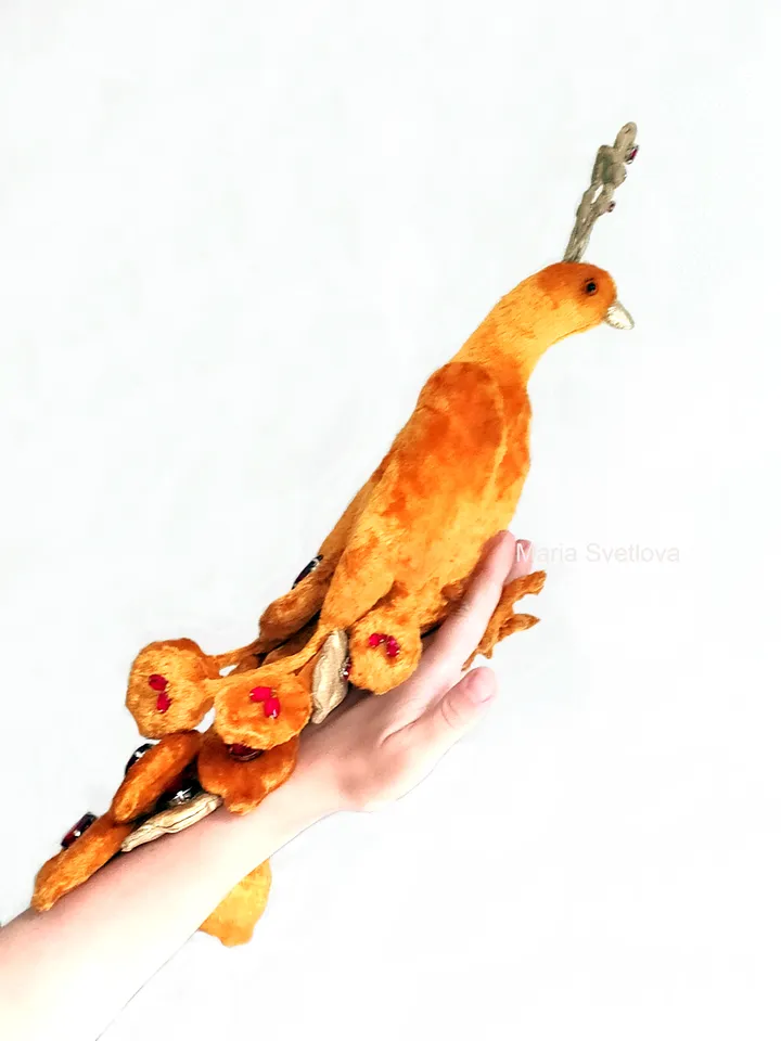 PDF Sewing Pattern 20" Firebird Gold Egg DIY Russian Fairy Bird Folk Tales/ Phoenix Bird Toy sewing pattern instructions