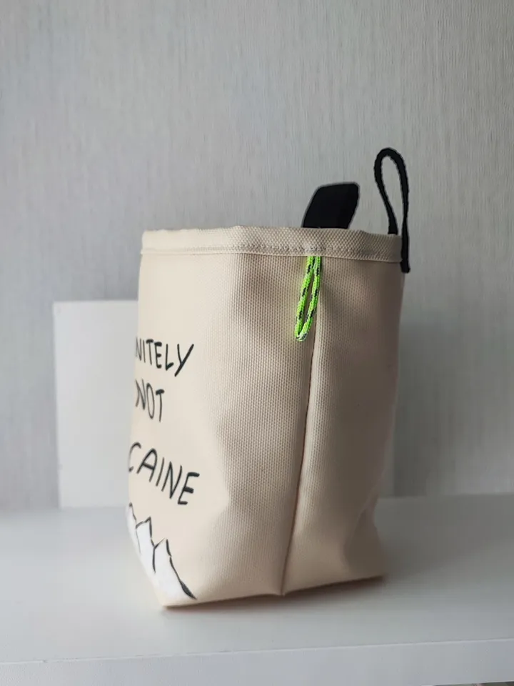 Chalk bag Not Cocaine №1 for rock climbing and bouldering