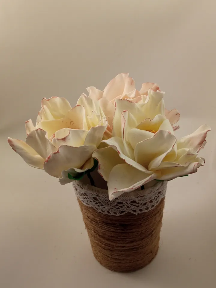 Bouguet delicate roses handmade/ artificial flowers/floral arrangements/gifts for her, mother Day gifts/ home decor