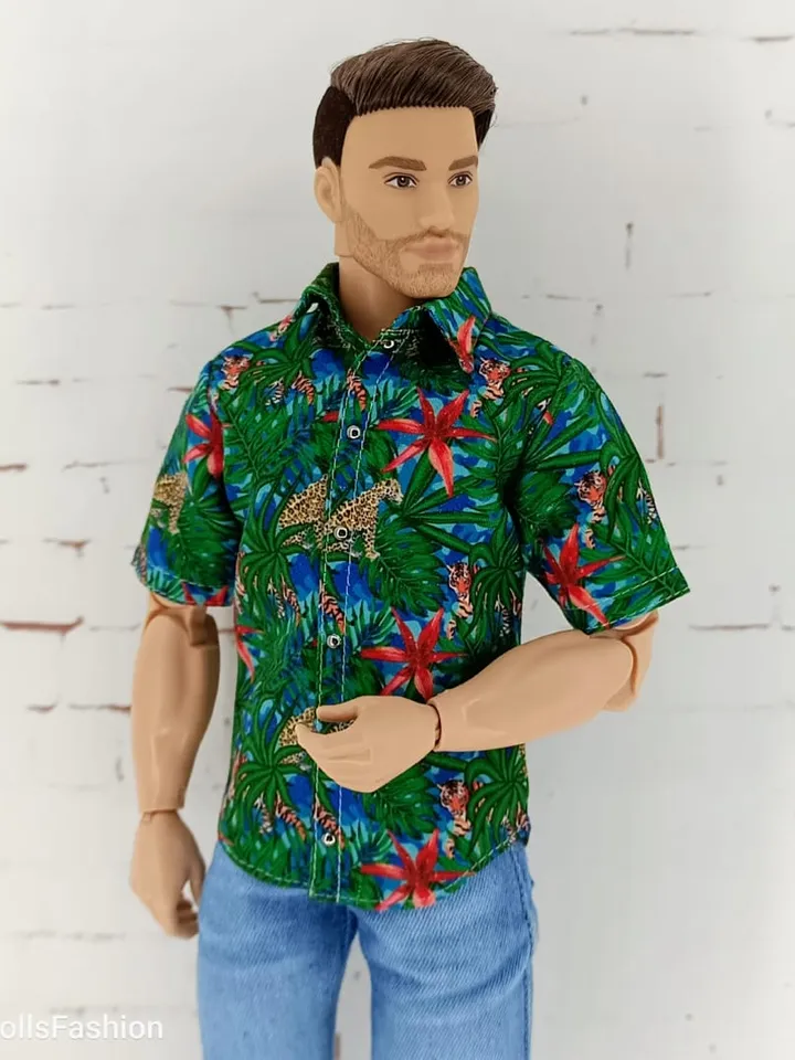 Jungle Panther Shirt for Ken with an athletic body