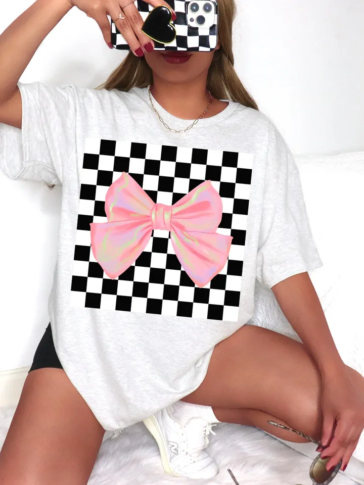 Coquette Valentines Day Heart PNG, Retro Checkered Valentines Png, Valentines Day Sublimation Design, Coquette Valentine Png, Pink Love Png