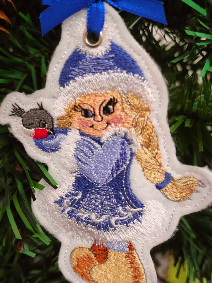 Set: Snow Maiden, Snowman and bullfinches? machine embroidery designs